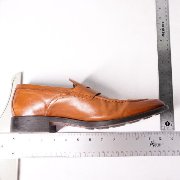 Cole Haan Grand Leather Penny Loafer Dress Shoes Mens 9M Orange Brown Tan C33224